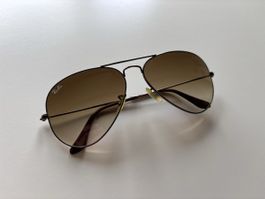 Ray-Ban Aviator Sunglasses Brown Gradient Lenses