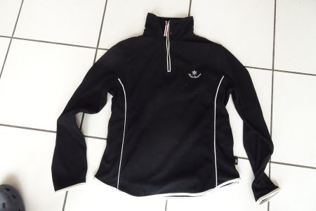 schwarzer Fleece Pullover Gr. 34-36