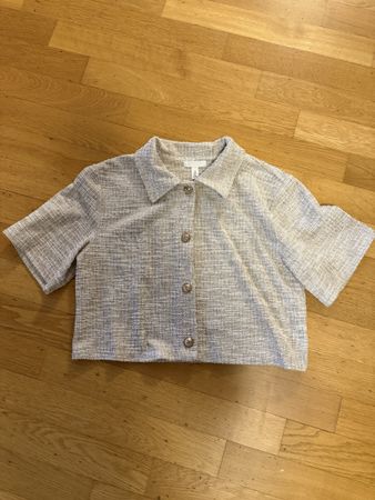 Bluse H&M Beige Nude leichte Jacke Grösse S