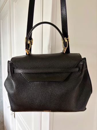 AMELI (neu ALEMI), Handtasche VIADUKT, schwarz, Leder