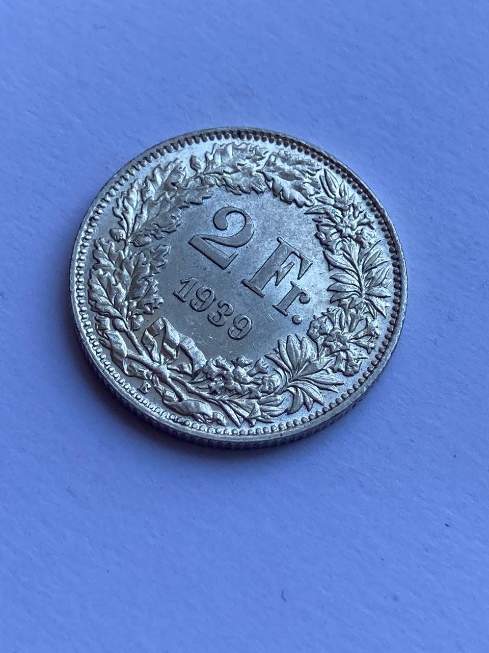 Tutti le monete: Schweiz 2 Franken 1939 fast unzirkuliert – Usato da Muralto venduto da manueldisaba01 5