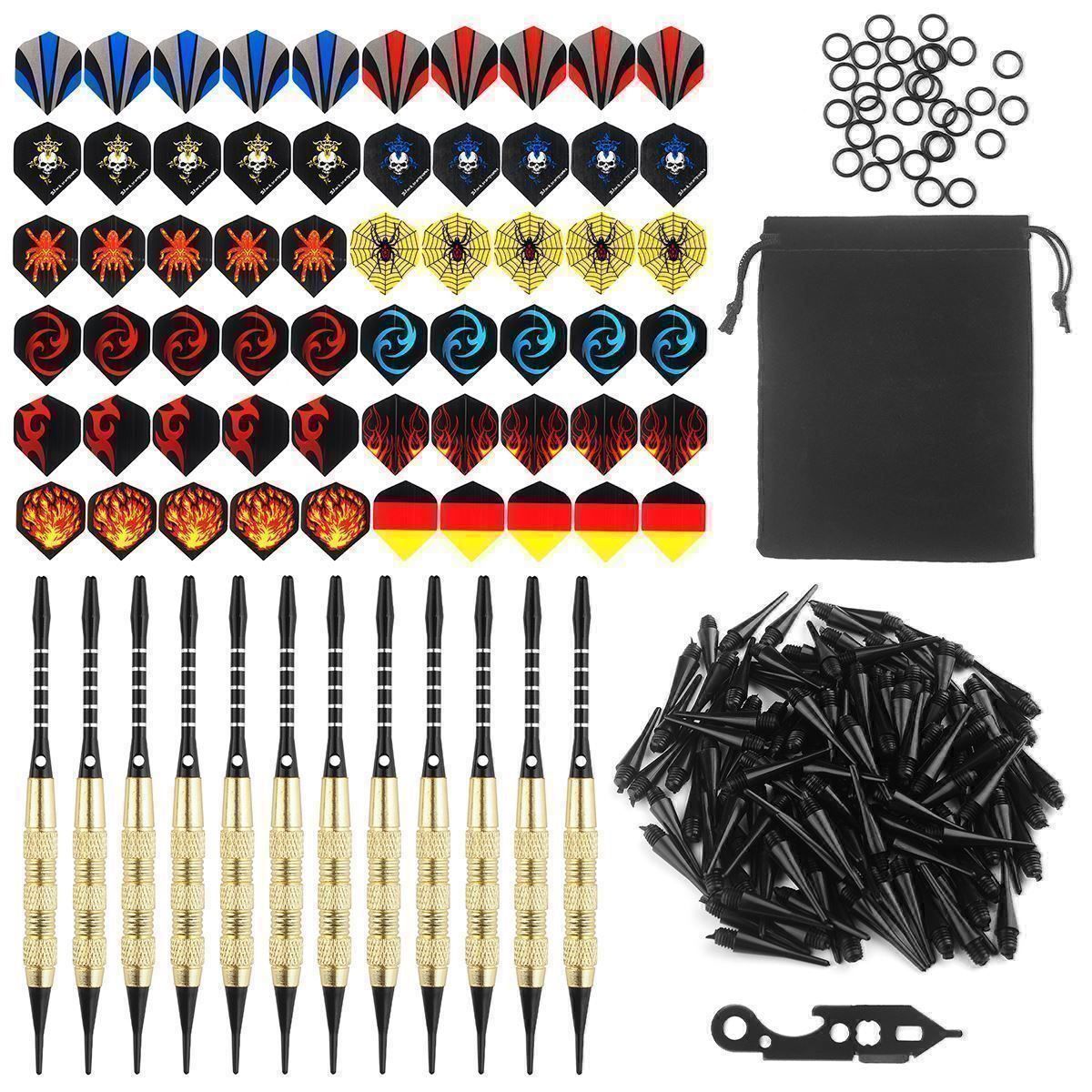 Freccette: 12x Dartpfeile mit Kunststoffspitze Kit – Nuovo (secondo la descrizione) da Thun venduto da 365buy
