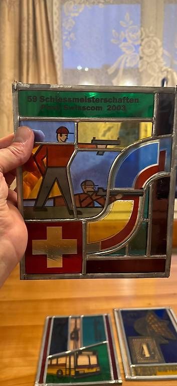 Sonstige Antiquitäten & Kunst: Fensterbild Bleiverglasung – Gebraucht aus Hasle b. Burgdorf von Gldi 1