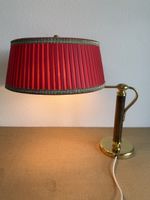 Schwenkbare Tischlampe Holz Messing Vintage