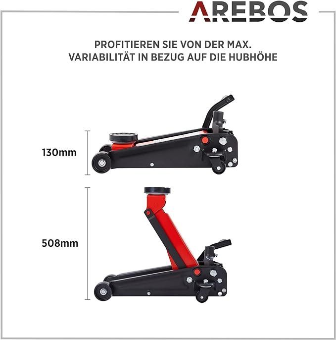 Piattaforme elevatrici & Crick: Arebos Rangierwagenheber 3T – Nuovo e nell'imballaggio originale da Andwil TG venduto da Vr-shopswiss 2