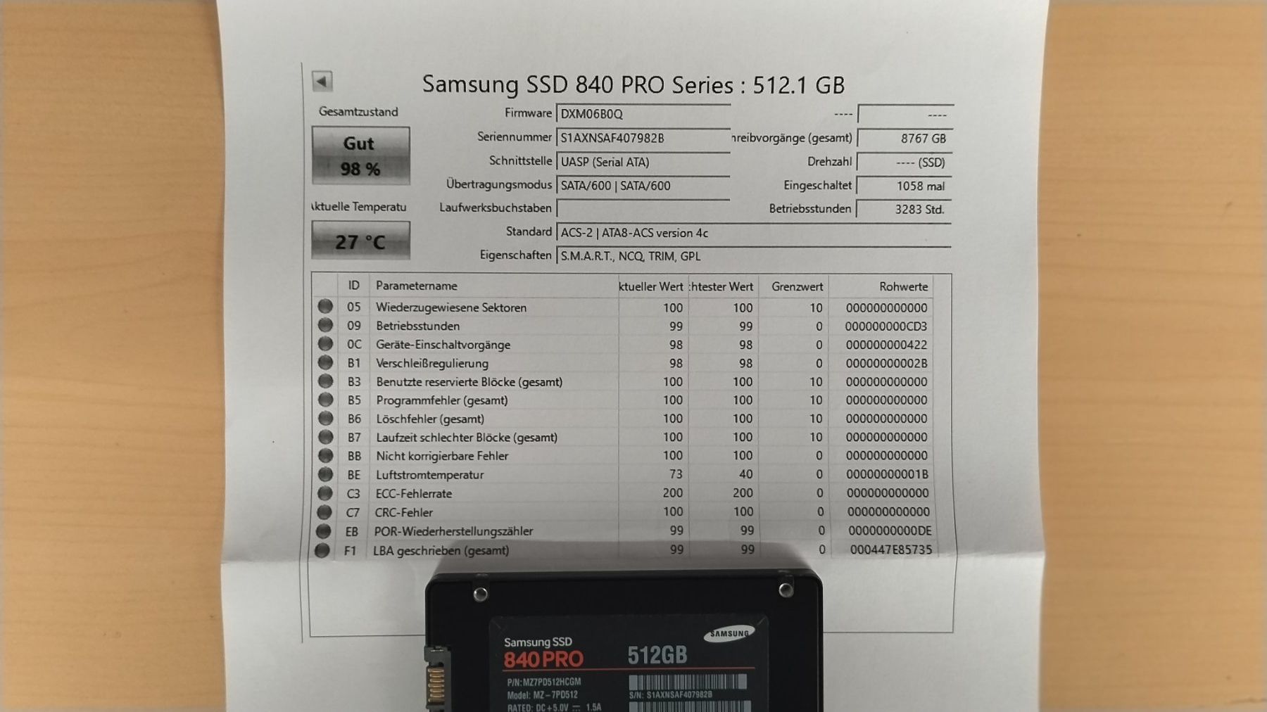 Samsung Dischi rigidi: Samsung SSD 840 PRO 512GB gewipt – Usato da Wallisellen venduto da mic_gg2g 2
