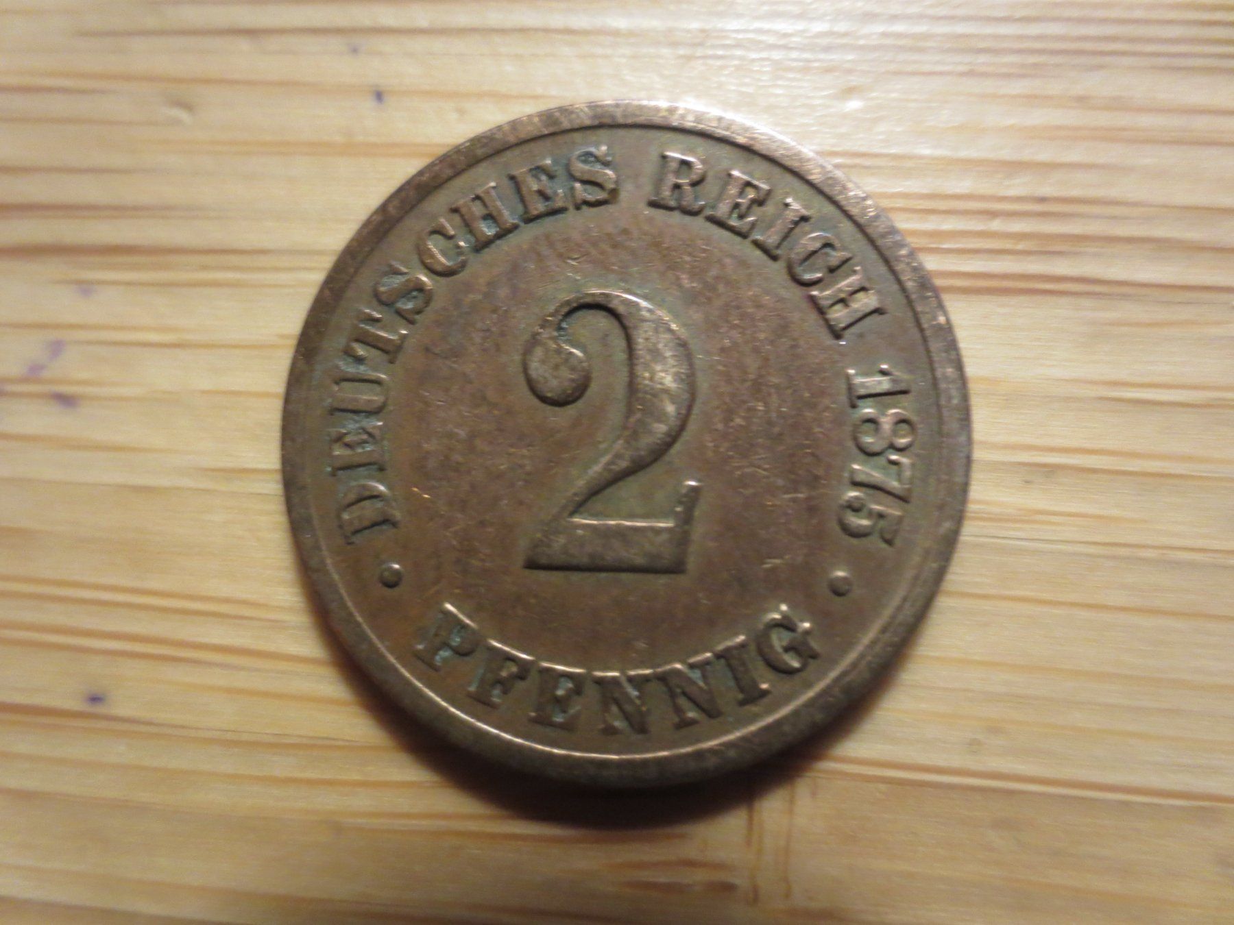 Tutti le monete: Deutsches Reich 2 Pfennig 1875 – Usato da Weier im Emmental venduto da waefler03