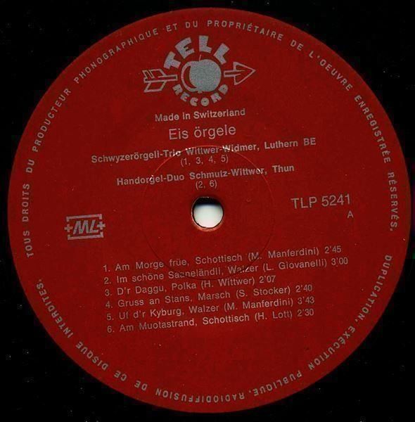 Schallplatten: Schwyzerörgeli-Trio Wittwer-Widmer Sumiswald - Eis Örgele LP – Gebraucht aus Genève von Cockattoo 2