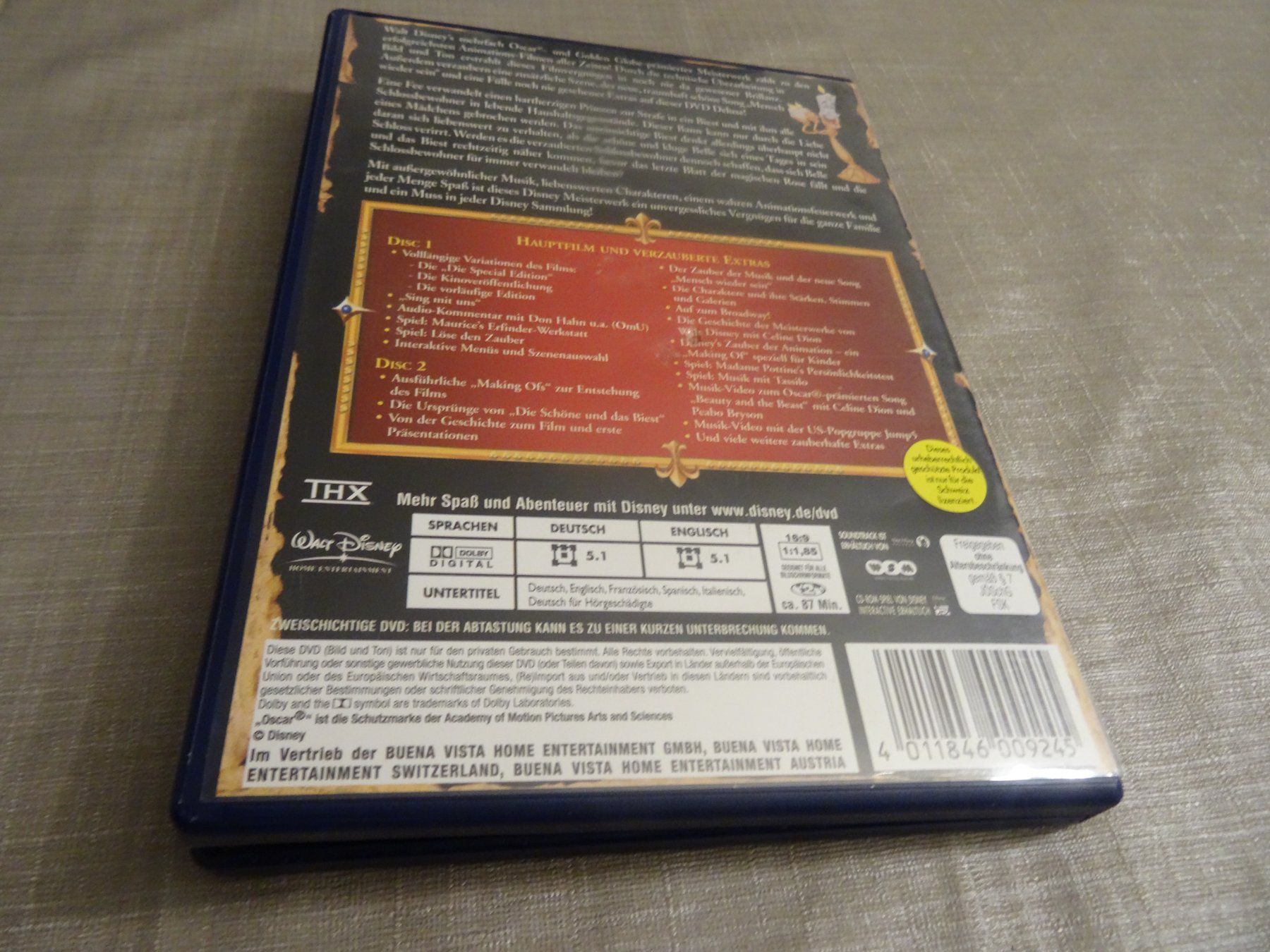 Tutti i DVDs: Die Schoene und das Biest DVD - Deluxe Edition – Usato da Olten venduto da Disc-Verkauf 3