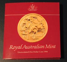 Australien 1 Dollar 1984 - Kängeroo stplfr. 25mm im  Blister