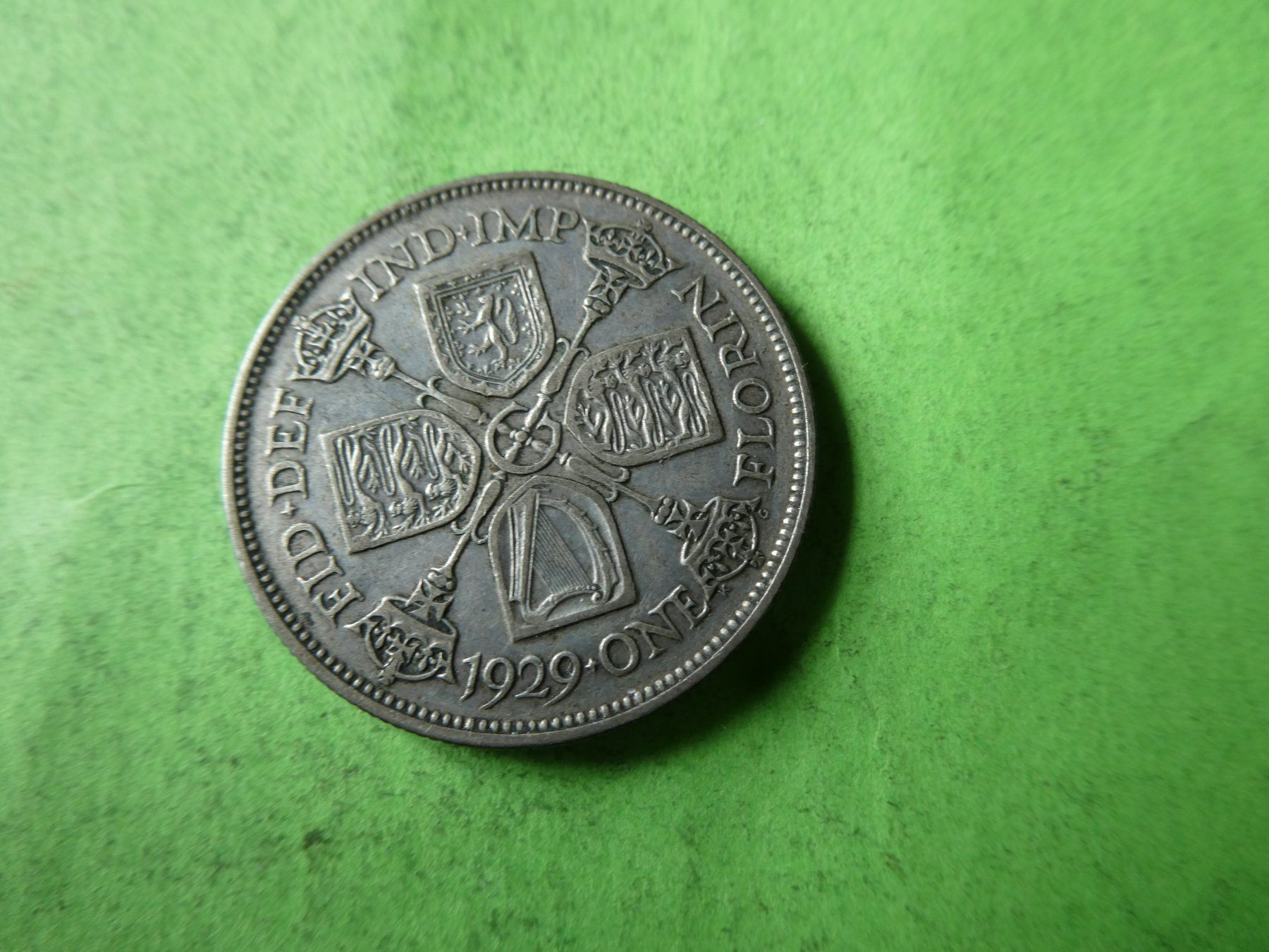Alle Münzen: Grossbritannien 1929, Florin - Silber – Gebraucht aus Hinterforst von Rohusri
