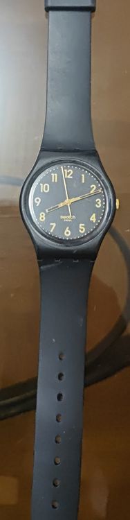 Swatch Orologi: Coole, schwarze Swatch Uhr - Zeitloser Klassiker! Vintage? – Usato da Zürich venduto da pamiciri