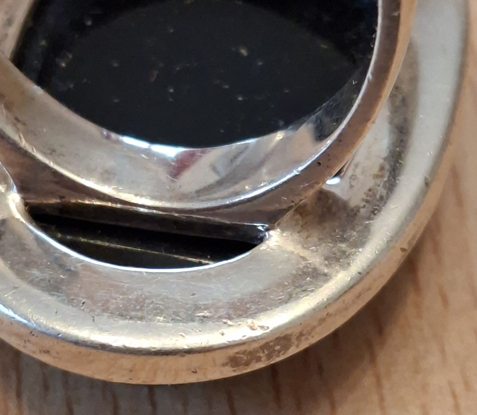 Anelli: Silber 800 Finger-Ring mit Onyx – Usato da Bern venduto da chuderluri01 2