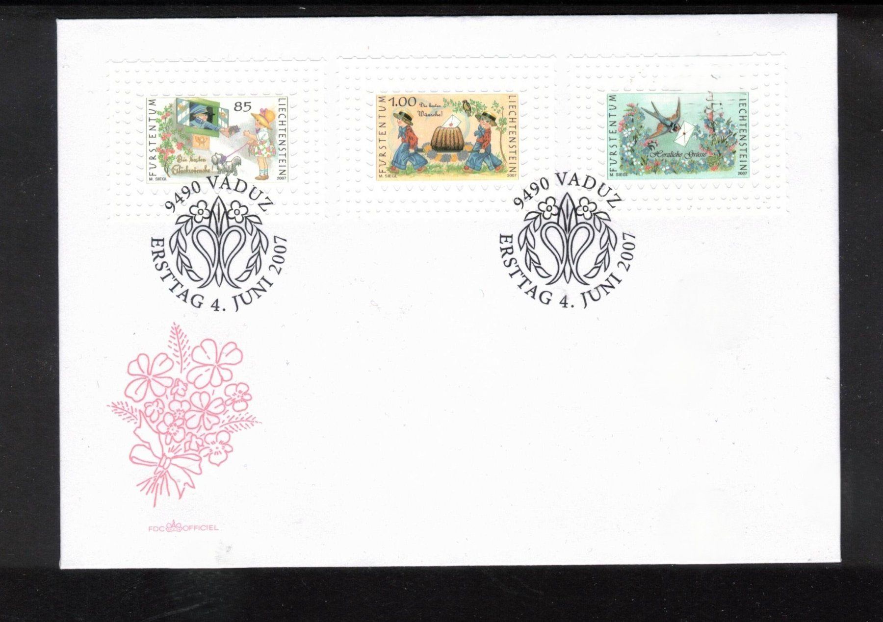 Tutti i francobolli: 2007 FDC Glückwunschkarten ABO – Usato da Oberwil (Dägerlen) venduto da loxis