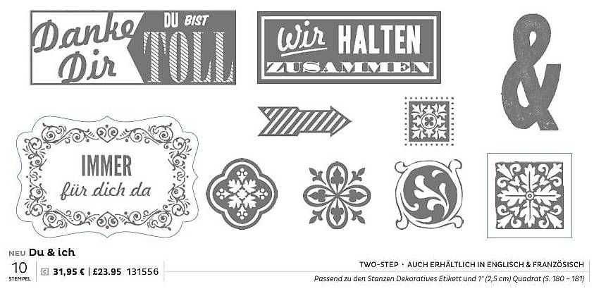 Stampin' up! Timbri: Stempelset von Stampin up "Du & ich" – Usato da Frauenkappelen venduto da evangelina78 1