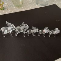 NEU: Glas Figur Set Elefanten 5 stk