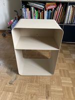 Nachttisch Metall beige zwei Ablagefächer guter Zustand