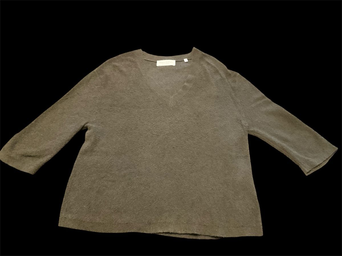 Maglioni & Felpe: Marc O Polo Khaki 3/4 Ärmel Damen Baumwollpullover S – Usato da Arzier-Le Muids venduto da Fblouet