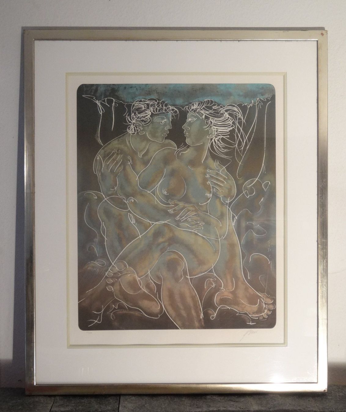 Grafiken & Lithographien: Originallithographie: "Liebespaar", Hans Erni 10/150 – Gebraucht aus Allschwil von FindeAuserlesenes 1