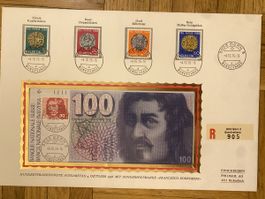 Banknotenbrief 100 Franken 1975