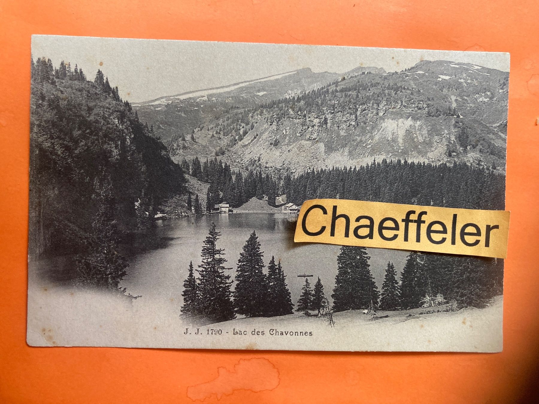 Cartoline postali: J. J. 1790 Lac des Chavannes – Usato da Zürich venduto da Chaeffeler