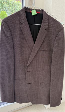 Hugo Boss Anzug braun-rot – Grösse 50 – nur 3x getragen