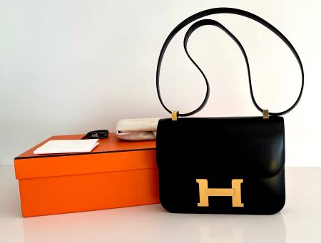 Hermes Constance Box Noir GHW / Full Set!