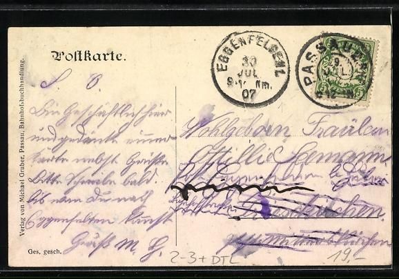 Cartoline postali: AK Passau, Briefträger, Stadtpanorama – Usato da Berlin venduto da bartko-reher 1