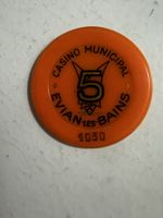 Casino Evian Les Bains token orange 1030