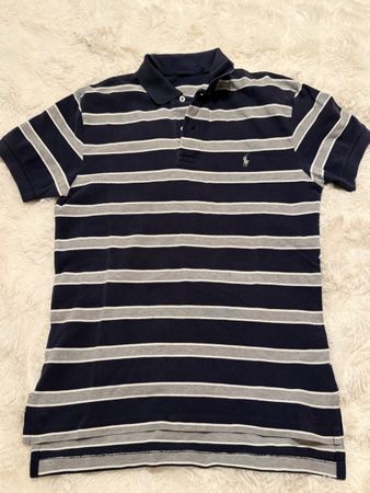 Polo Ralph Lauren Rayures Marine & Grises T. S