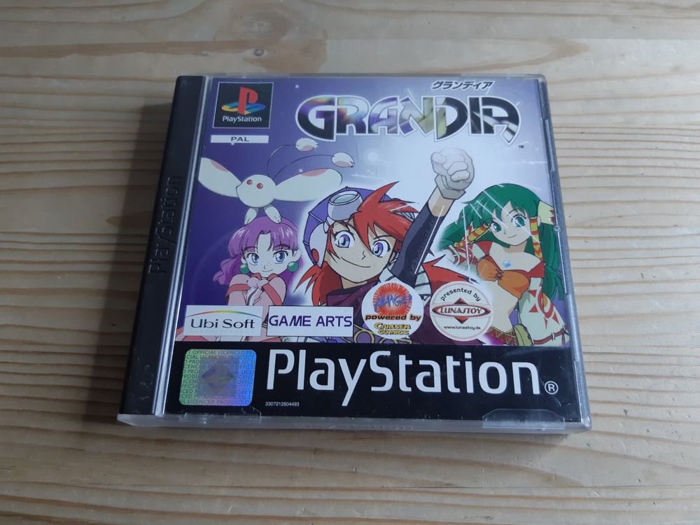 Grandia Sur PS1 – PAL Complet, Bon état, édition Complète, Action Aventure