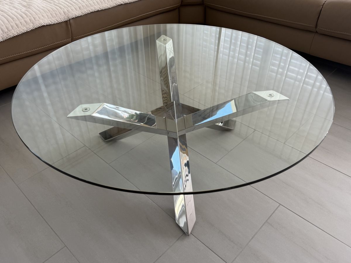 Tables: Glas Design Couchtisch 100 cm Durchmesser  – D'occasion à Engelburg par kirerelhom57