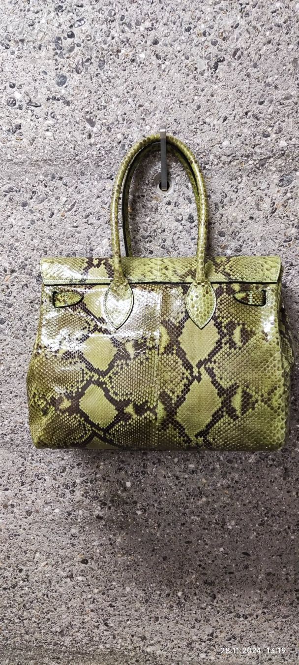 Borse da donna: Neue, Python, Retro Handtasche Vintage "Via Borgospesso" – Nuovo (secondo la descrizione) da Wettswil venduto da Chateauxfoto 2