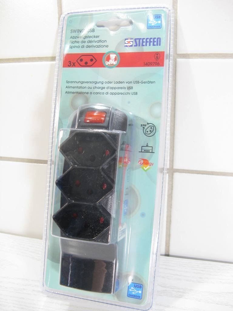 Spine: Doppelstecker Mehrfachstecker + 2 x USB – Nuovo e nell'imballaggio originale da Erschwil venduto da Neubid