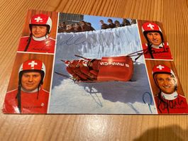 Bob 1970  Postkarte St. Moritz Olympia