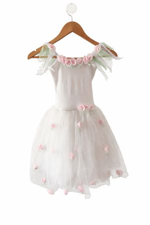 Little Gems Kleid Gr. S, weiss, mit Röschen