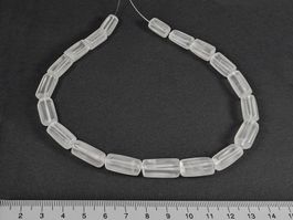 matte Bergkristall Perlen ca.17mm, 19Stk.