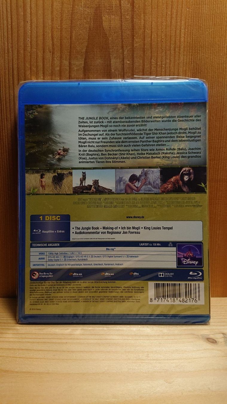 Tutti i DVDs: THE JUNGLE BOOK Disney Blu-Ray – Nuovo e nell'imballaggio originale da Wilderswil venduto da Exebub 1