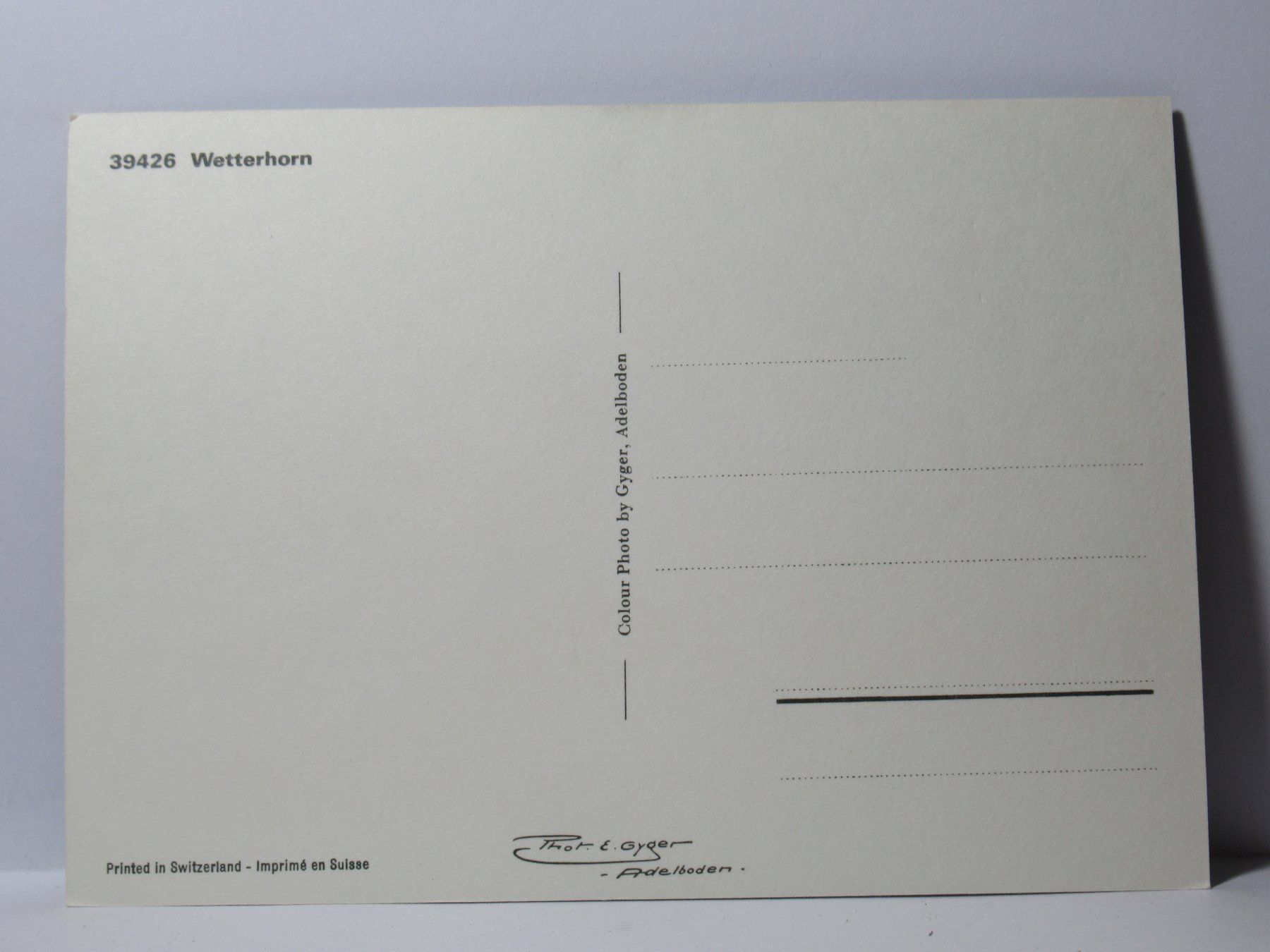 Cartoline postali: Wetterhorn – Nuovo (secondo la descrizione) da Grenchen venduto da Bluemchen1900 1
