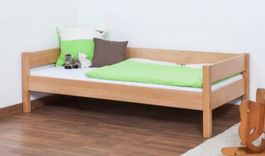 Bettgestell Buche massiv Holz inkl. Rollrost - 90 x 200,
