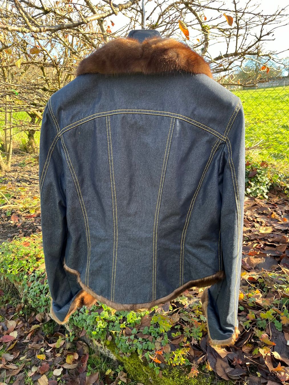 Roberto Cavalli Giacche: Roberto Cavalli - Nerz Jeans-Blouson – Usato da Basel venduto da Lancer4 1