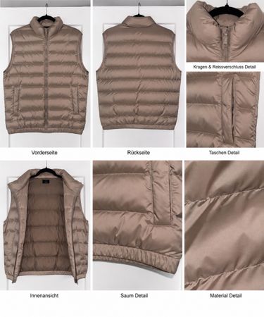 Zara Steppweste beige/taupe