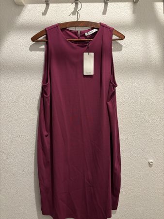 Mango Suit Abito Smanicato Bordeaux/Melanzana 