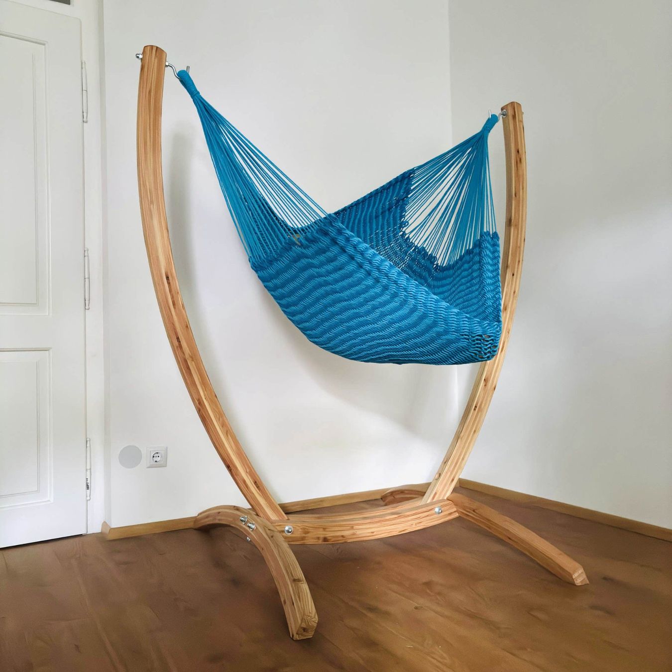 Poltrone pensili da giardino: MacaMex Netz-Hängesessel-SET Azure Baumwolle – Nuovo e nell'imballaggio originale da Tulln venduto da HaengemattenShop 2