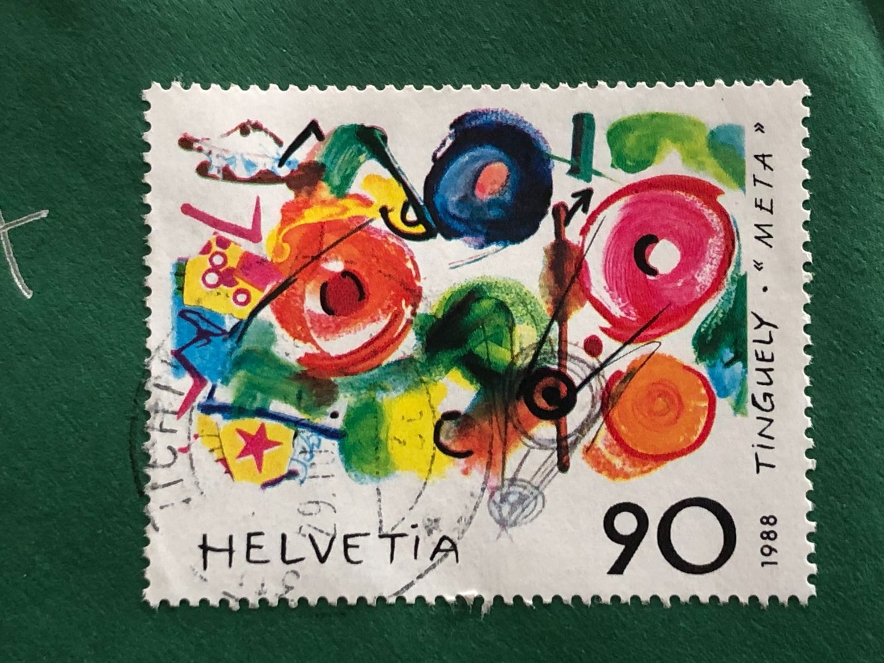 Alle Briefmarken: Umschlag Tinguely (769) mit 2 ATM – Gebraucht aus Biel/Bienne von TomBaBi 1