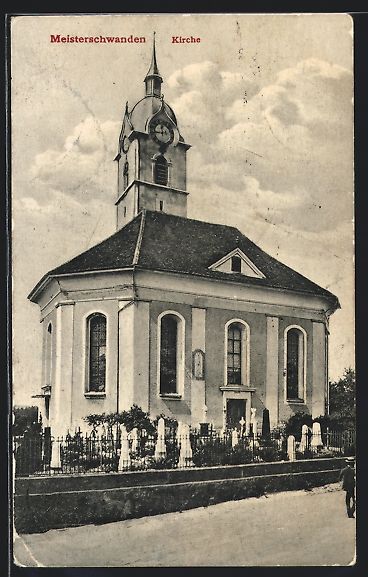 Cartoline postali: AK Meisterschwanden, Ansicht der Kirche – Usato da Berlin venduto da bartko-reher