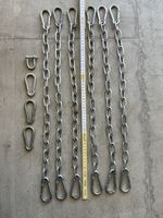 6 Ketten mit Karabiner + 1x Schäkel