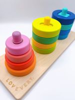 Lovevery Twist Pivot Pattern Puzzle Stapelpuzzle Tour empile