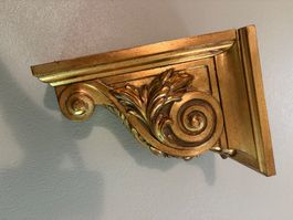 Wandkonsole goldfarben, neuwerig