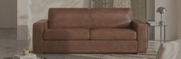 Büffelledersofa, Schlafsofa 3-Sitzer